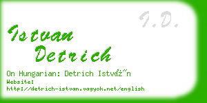 istvan detrich business card